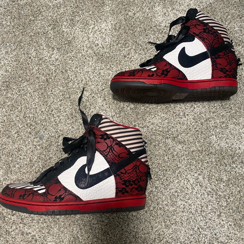 Nike Sky Hi Kira Smith Doernbecher Alice in Wonderland wedge sneakers